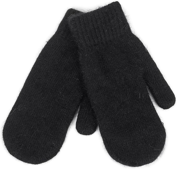 IZUS Women Winter Warm Cold-Weather-Mittens Acrylic-Wool Thick-Knitted-Crochet-Gloves Spring S/M - Image 1